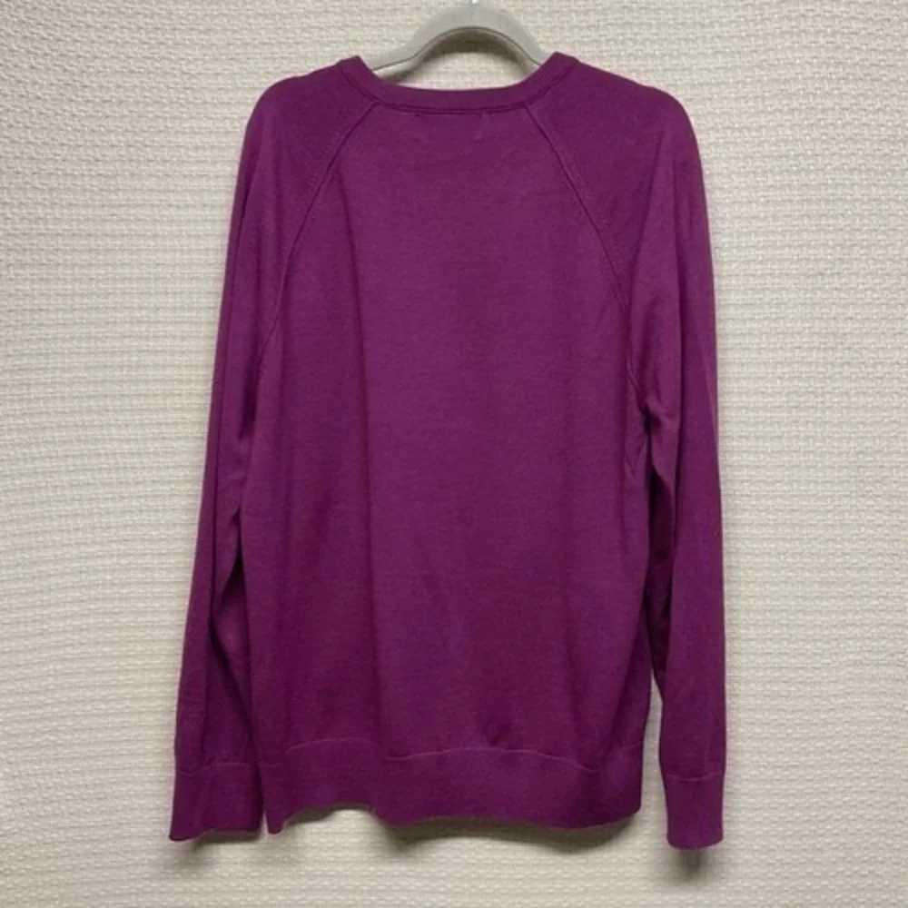 NWOT Banana Republic Baruffa Raspberry CrewNeck Sweater Men‎ XL China 100% Wool